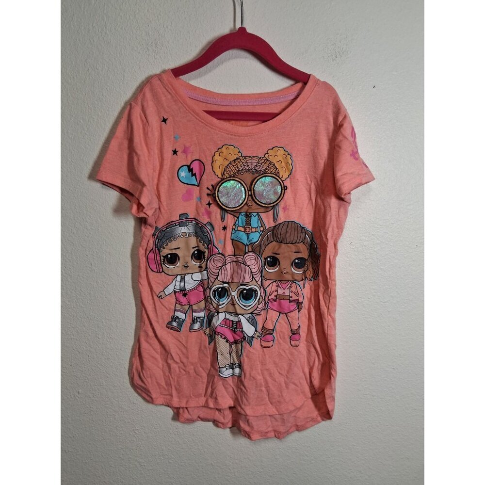 LOL T-Shirt Casual Crew Neck Short Sleeve Girls Size Large AL2
